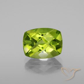 2.84ct 天然 ライブリーグリーン ペリドット, クッション, VS-SI