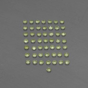 カラットの天然鮮やかな緑ペリドット（2.01 mm・ラウンドカット）