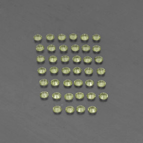 カラットの天然鮮やかな緑ペリドット（2.00 mm・ラウンドカット）