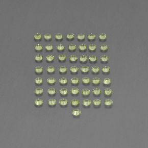 カラットの天然鮮やかな緑ペリドット（2.01 mm・ラウンドカット）