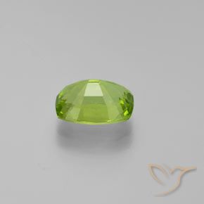 2.49カラットの天然ミディアムグリーンペリドット、クッション、VS