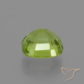 2.21カラットの天然ミディアムグリーンペリドット、クッション、VS