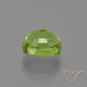 2.59カラットの天然黄みがかったグリーンペリドット、クッション、VS