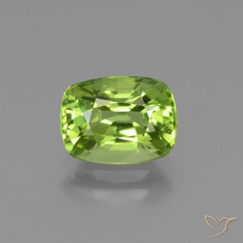 2.05ct 天然 ライブリーグリーン ペリドット, クッション, VVS-VS