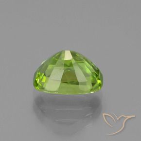 2.40カラットの天然ミディアムグリーンペリドット、クッション、VS