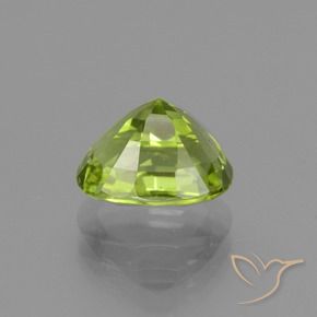 2.45カラットの天然ミディアムグリーンペリドット、クッション、VS