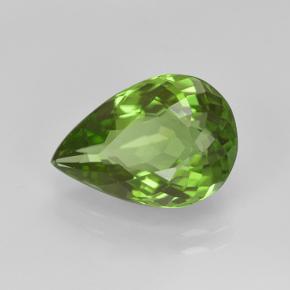 3.40カラットの天然鮮やかな緑ペリドット（11.8×8.2 mm・洋梨の形）