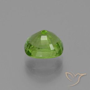 2.40カラットの天然ミディアムグリーンペリドット、クッション、VS