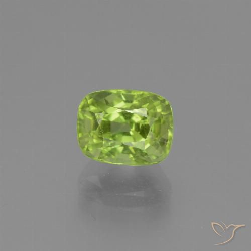 2.55ct 天然 ミディアムグリーン ペリドット, クッション, VS