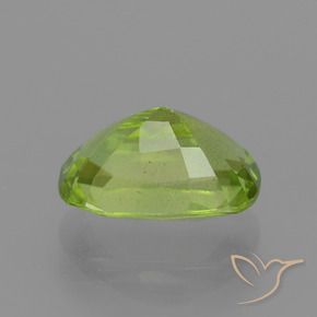 2.51カラットの天然ミディアムグリーンペリドット、クッション、VS