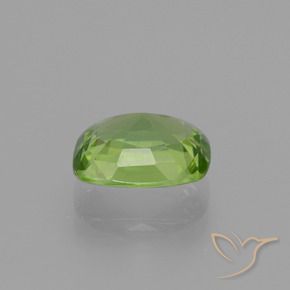 2.48カラットの天然ミディアムグリーンペリドット、クッション、VS