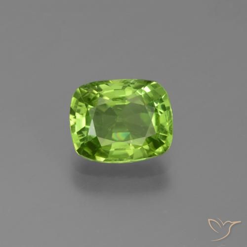 1.91ct 天然 ミディアムグリーン ペリドット, クッション, VS