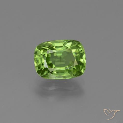 1.95ct 天然 ミディアムグリーン ペリドット, クッション, VS