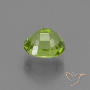 2.27カラットの天然ミディアムグリーンペリドット、クッション、VS