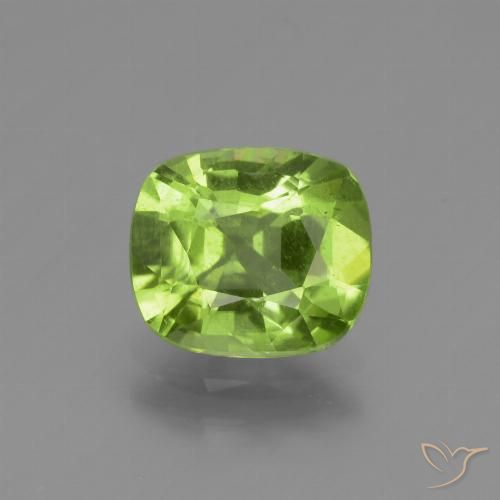 1.98ct 天然 ミディアムグリーン ペリドット, クッション, VS