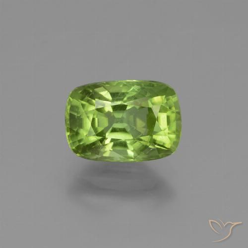 2.36ct 天然 ライブリーグリーン ペリドット, クッション, VS