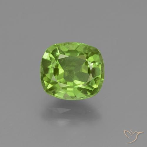 2.29ct 天然 ミディアムグリーン ペリドット, クッション, VS
