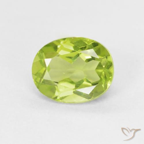 1.30ct 天然 薄いライブリーグリーン ペリドット, 楕円形, VS