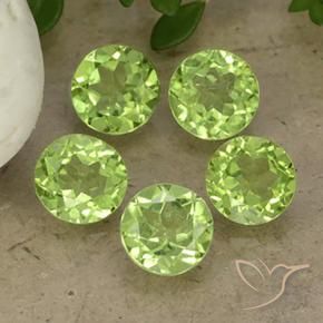 Shop natural 3.73ct 薄いライブリーグリーン ペリドット gems, ラウンド, from 中国 at GemSelect. In stock, global shipping!