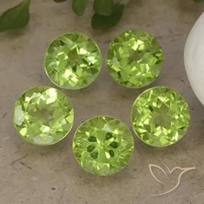 Shop natural 4.19ct 薄いライブリーグリーン ペリドット gems, ラウンド, from 中国 at GemSelect. In stock, global shipping!