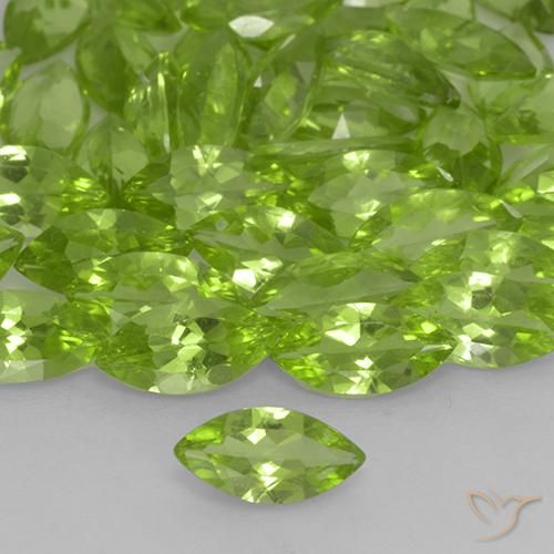 0.50ct 天然 薄いライブリーグリーン ペリドット, マーキーズ, VS
