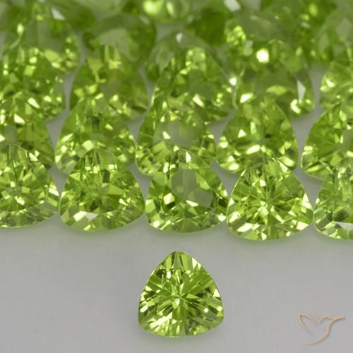 0.50ct 天然 ライブリーグリーン ペリドット, トリリオン, VVS-VS