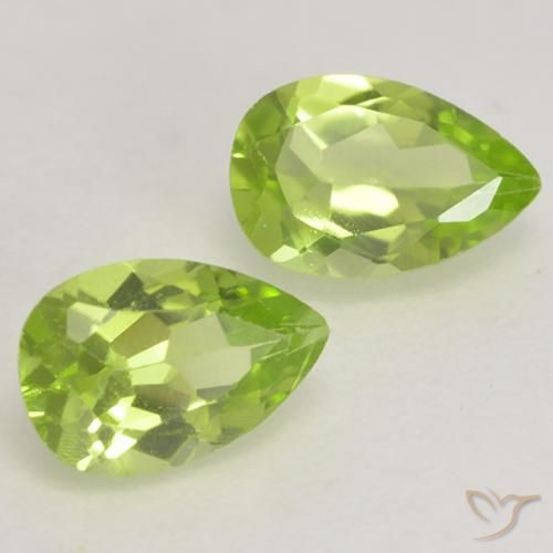 Shop natural 0.87ct 薄いライブリーグリーン ペリドット gems, 洋梨の形, from 中国 at GemSelect. In stock, global shipping!