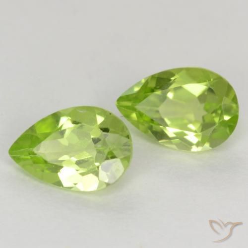 Shop natural 0.87ct 薄いライブリーグリーン ペリドット gems, 洋梨の形, from 中国 at GemSelect. In stock, global shipping!