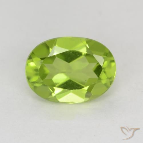 1.49ct 天然 ミディアムグリーン ペリドット, 楕円形, VVS-VS