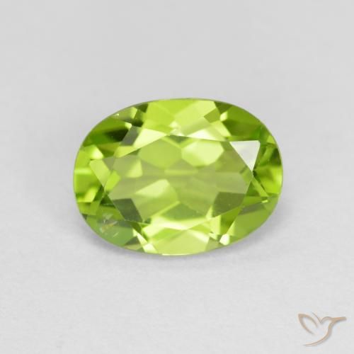 1.43ct 天然 ミディアムグリーン ペリドット, 楕円形, VS