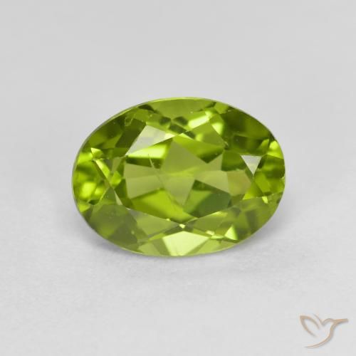 1.45ct 天然 ライブリーグリーン ペリドット, 楕円形, VS