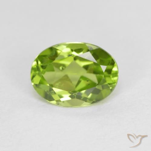 1.45ct 天然 ミディアムグリーン ペリドット, 楕円形, VS