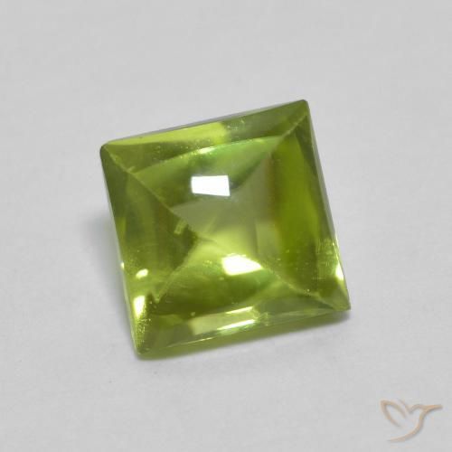 0.72ct 天然 ミディアムグリーン ペリドット, 四角形, 透明