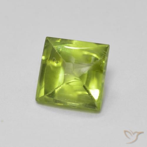 0.77ct 天然 ライブリーグリーン ペリドット, 四角形, 透明