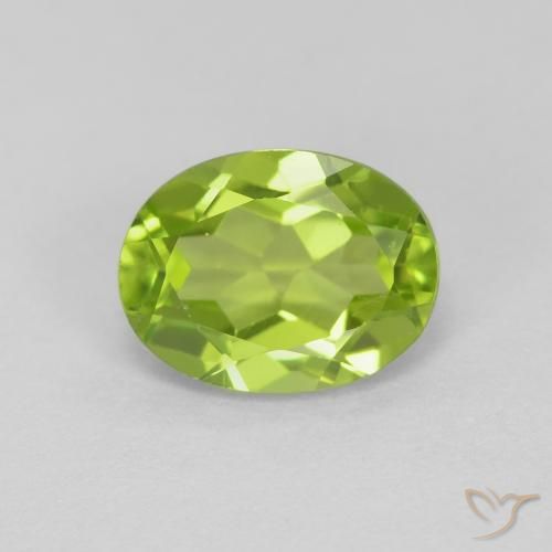 1.49ct 天然 ライブリーグリーン ペリドット, 楕円形, VS