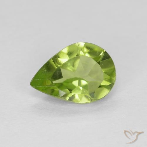 0.72ct 天然 ライブリーグリーン ペリドット, 洋梨の形, VS, Photo A