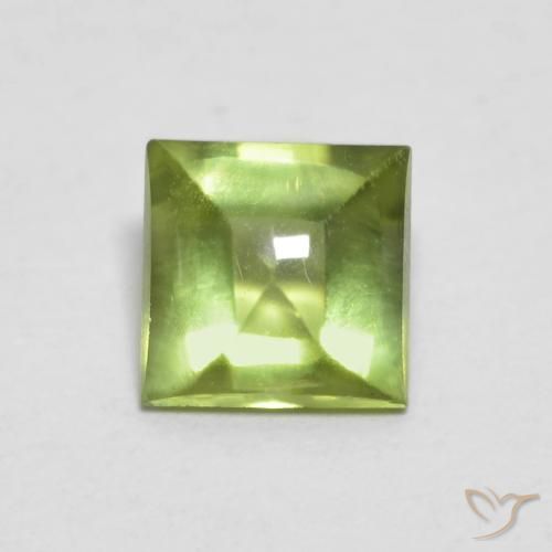 0.78ct 天然 ライブリーグリーン ペリドット, 四角形, 透明