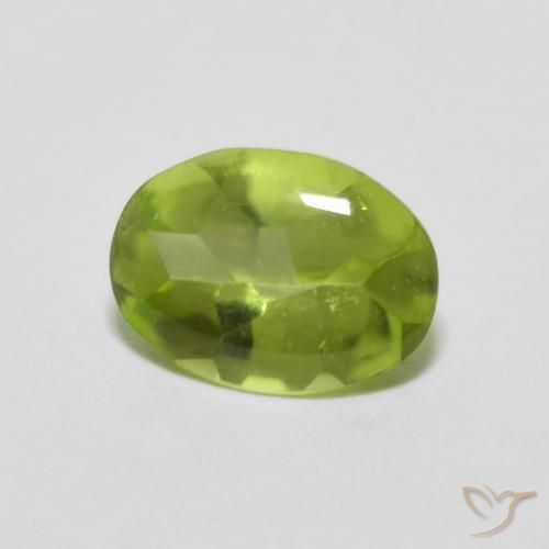 0.78ct 天然 ライブリーグリーン ペリドット, 楕円形, 透明