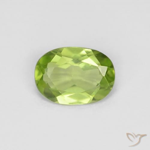 0.83ct 天然 ミディアムグリーン ペリドット, 楕円形, VVS-VS