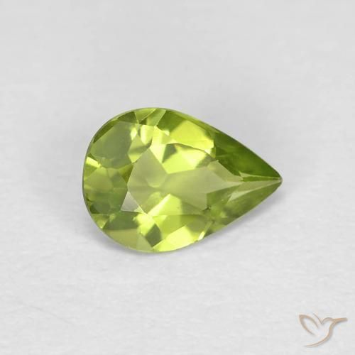 0.61ct 天然 ライブリーグリーン ペリドット, 洋梨の形, VVS-VS