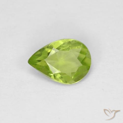 0.52ct 天然 ミディアムグリーン ペリドット, 洋梨の形, VS