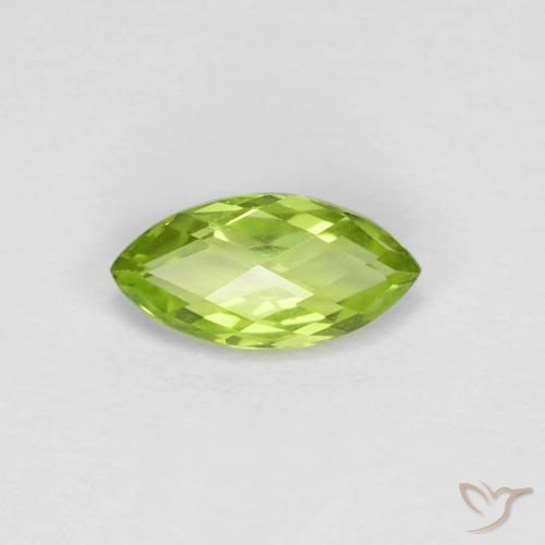 0.66ct 天然 鮮やかなグリーン ペリドット, マーキーズ, VVS-VS