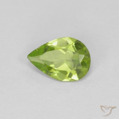 0.61ct 天然 ライブリーグリーン ペリドット, 洋梨の形, VS
