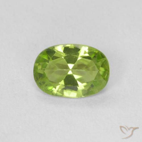 0.76ct 天然 ライブリーグリーン ペリドット, 楕円形, VVS-VS
