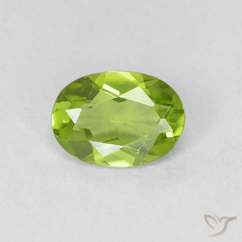 0.73ct 天然 ミディアムグリーン ペリドット, 楕円形, VVS-VS