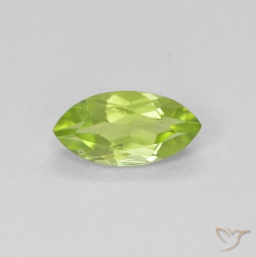 0.66ct 天然 ミディアムグリーン ペリドット, マーキーズ, VS