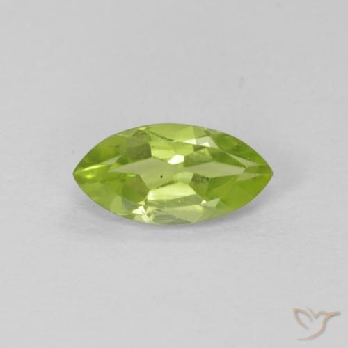 0.68ct 天然 ミディアムグリーン ペリドット, マーキーズ, VS
