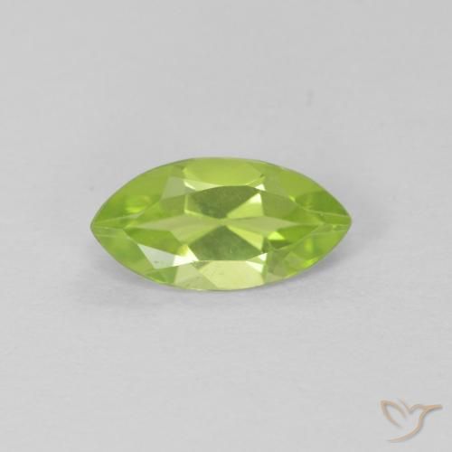 0.68ct 天然 ミディアムグリーン ペリドット, マーキーズ, VS
