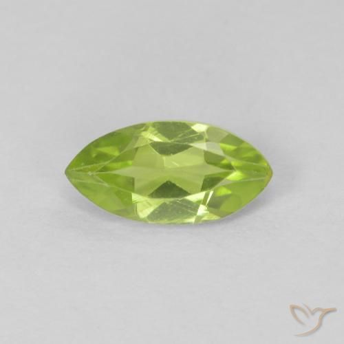 0.64ct 天然 ミディアムグリーン ペリドット, マーキーズ, VS