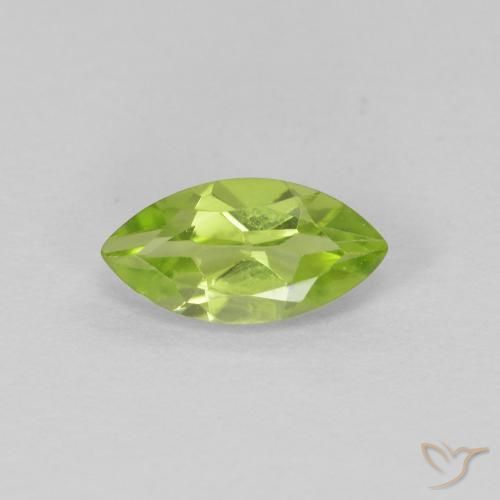 0.66ct 天然 ライブリーグリーン ペリドット, マーキーズ, VS